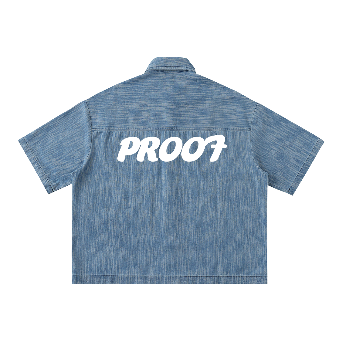 Distressed Wash Short-Sleeve Shirt
