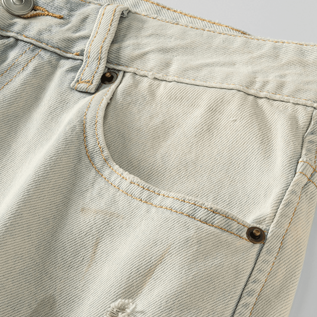 Distressed Denim Shorts