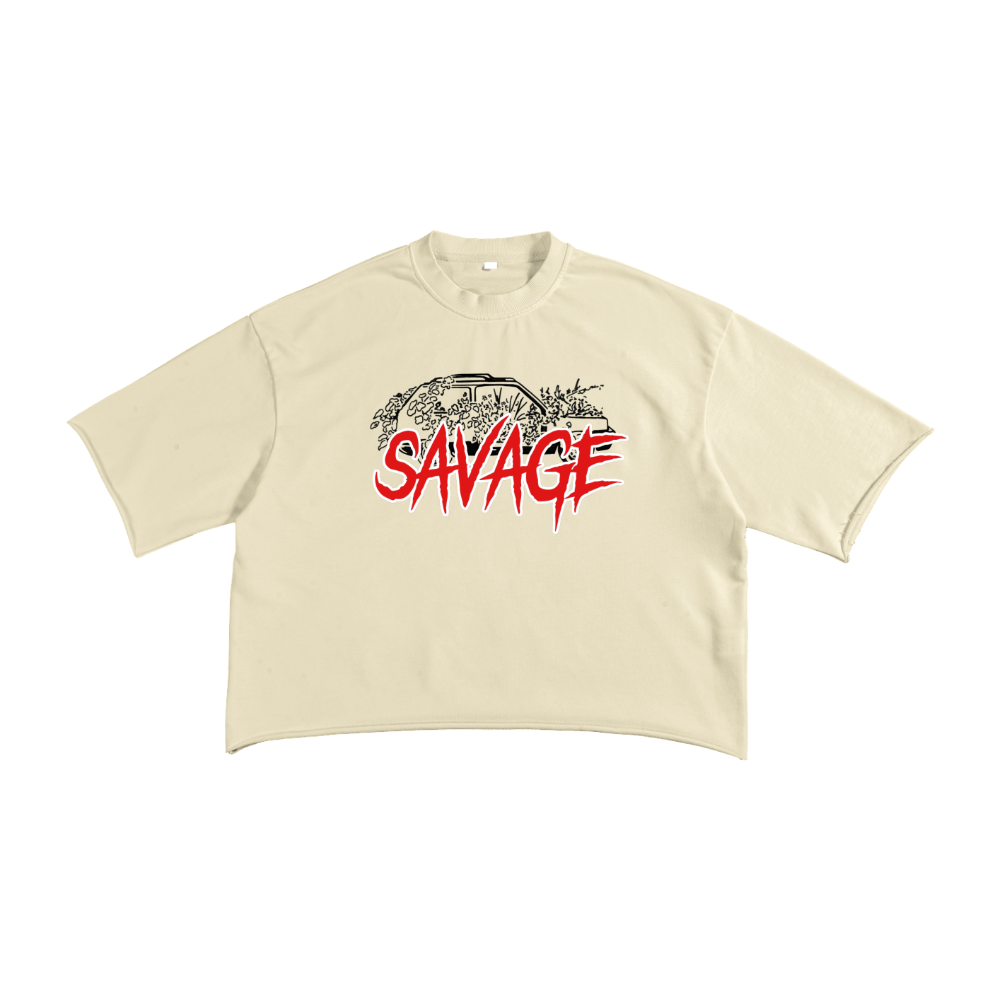 French Terry Raw Edge T-Shirt
