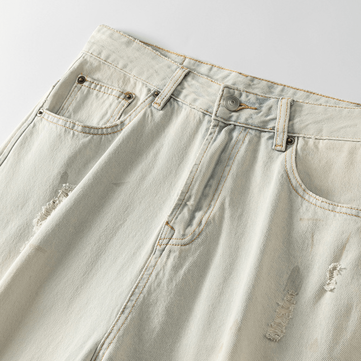 Distressed Denim Shorts