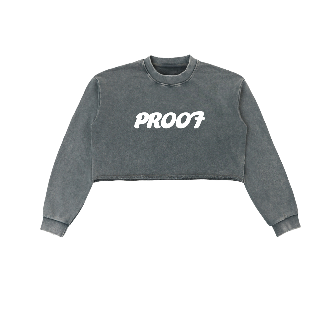 Raw Edge Cropped Sweatshirt
