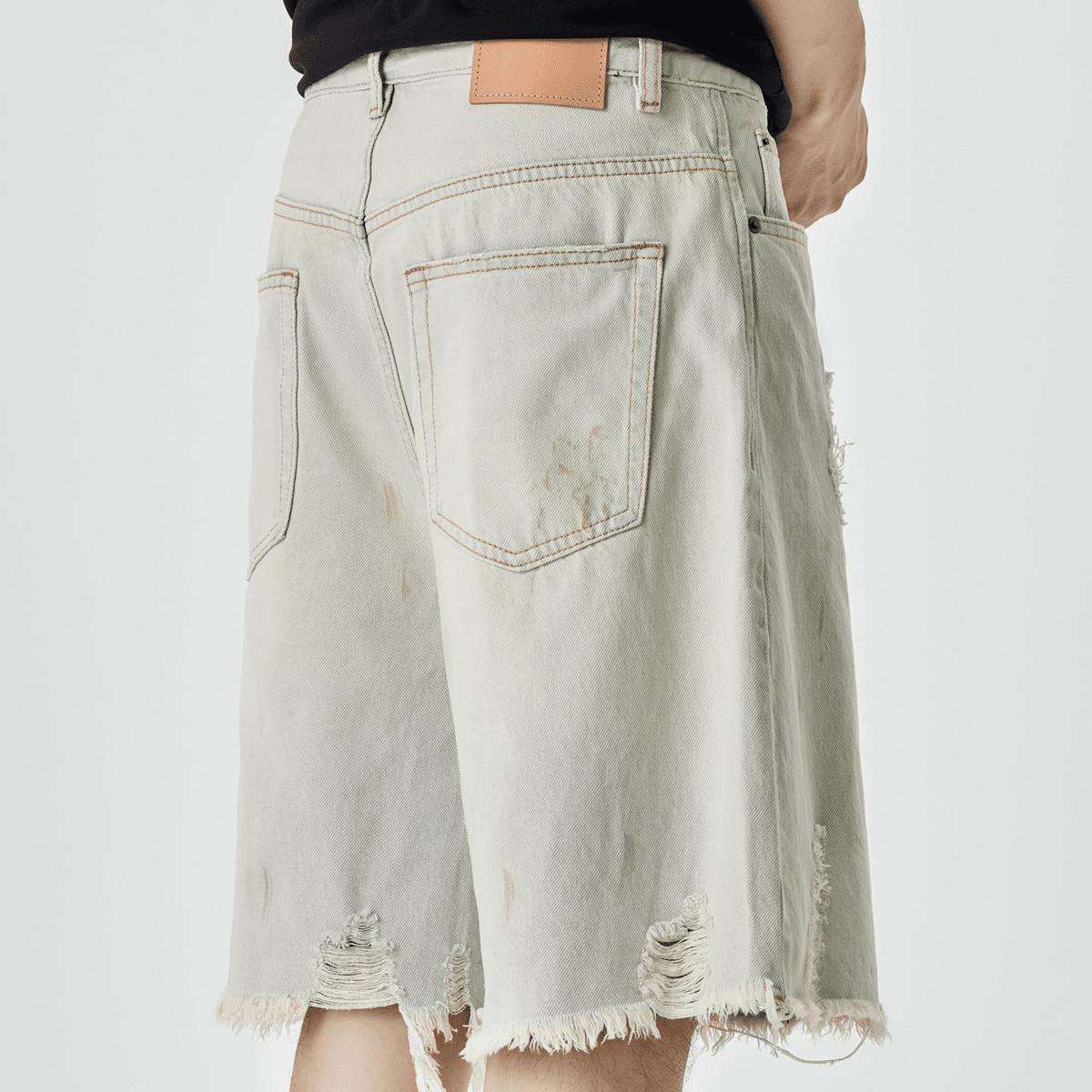 Distressed Denim Shorts