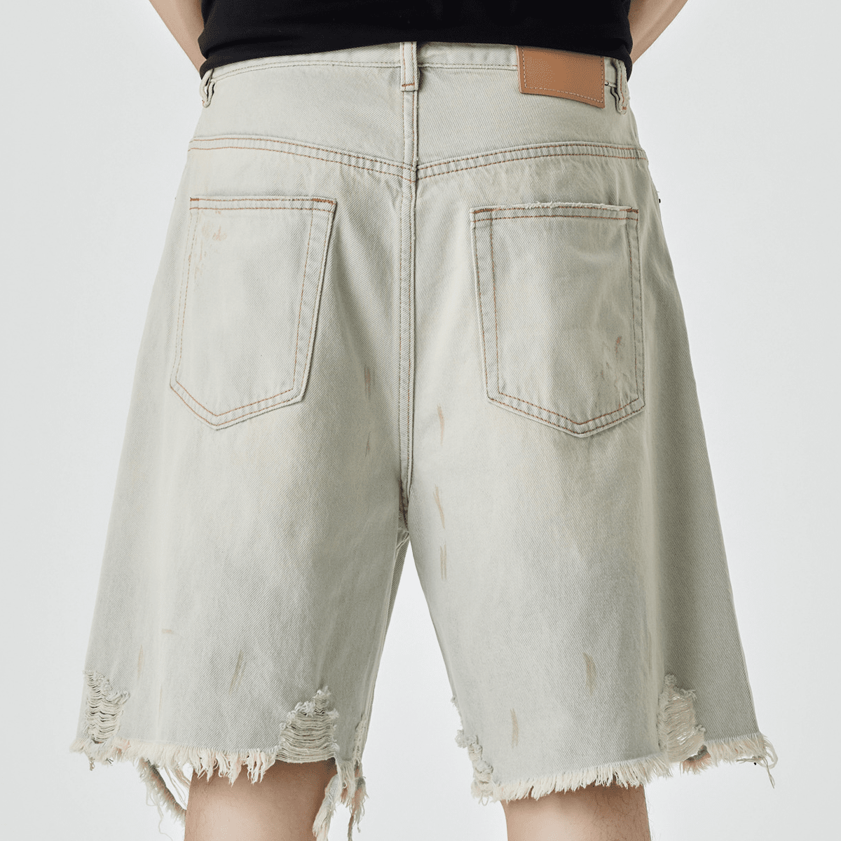 Distressed Denim Shorts