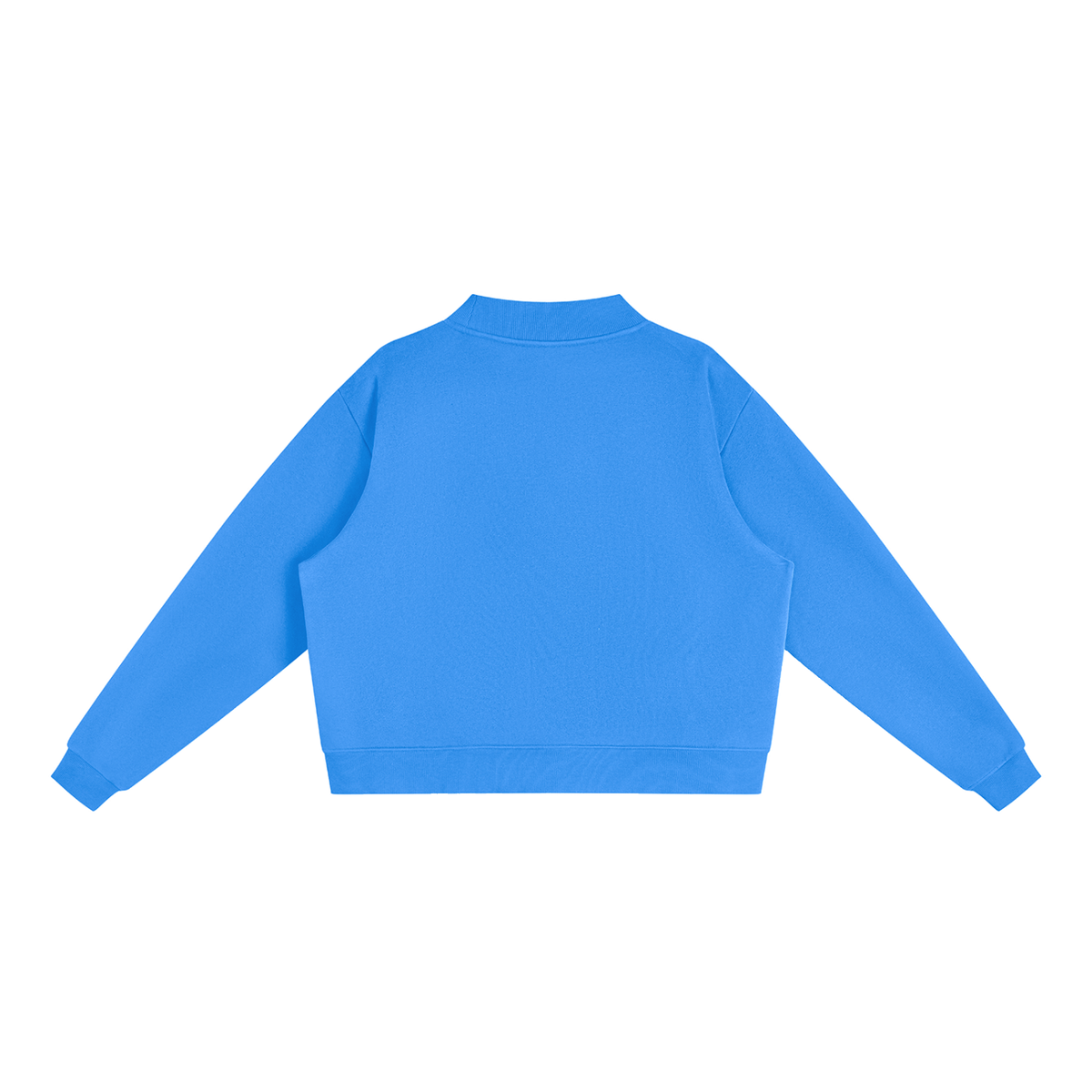 Fleece Mock-Neck Crew Sweatshirt
