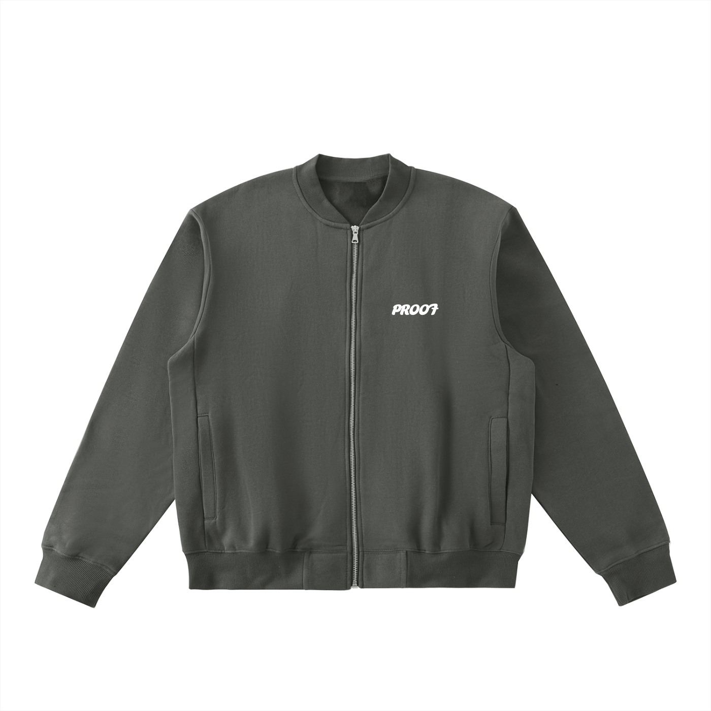 Zip-Up Fleeced Varsity Jacket