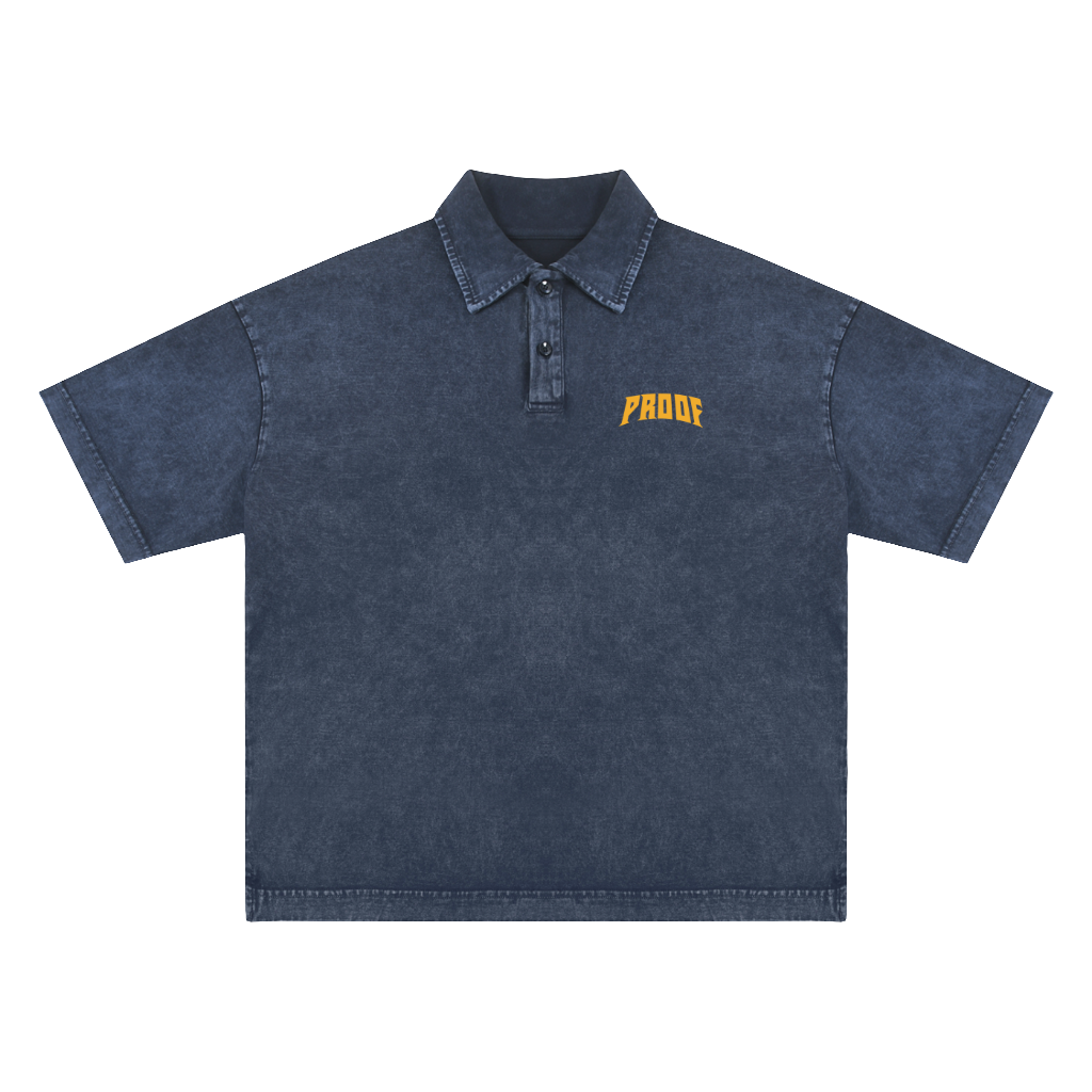 Heavyweight Snow-Washed Polo T-Shirt