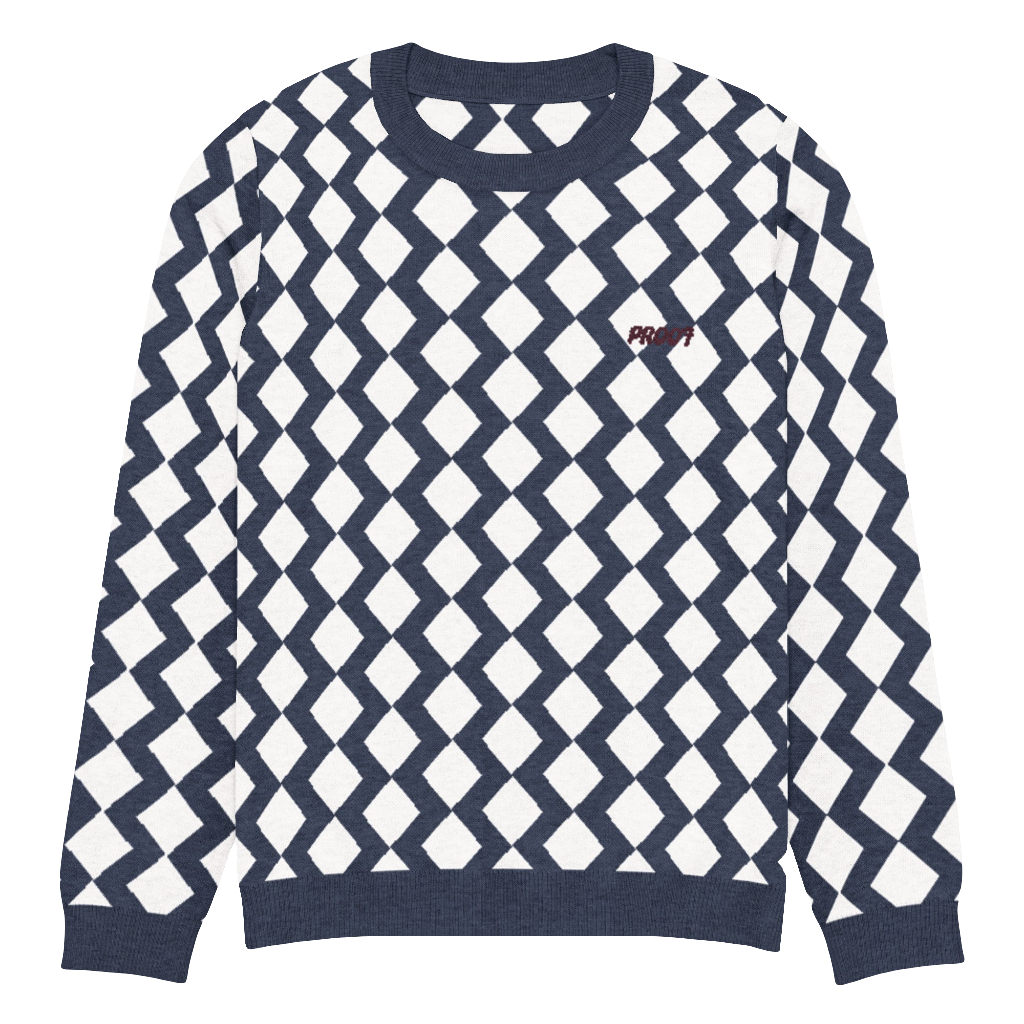 Knitted crew neck sweater
