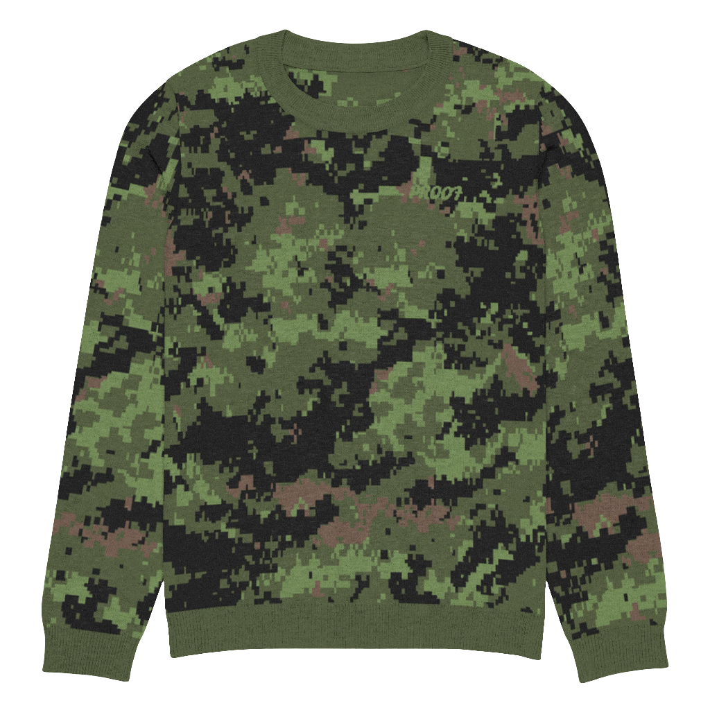 Knitted crew neck sweater