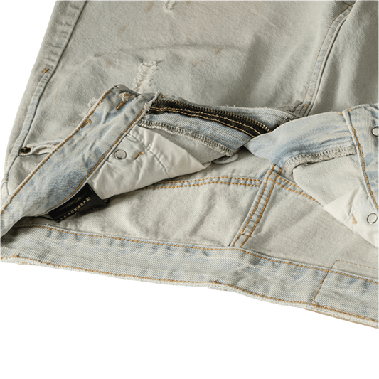 Distressed Denim Shorts