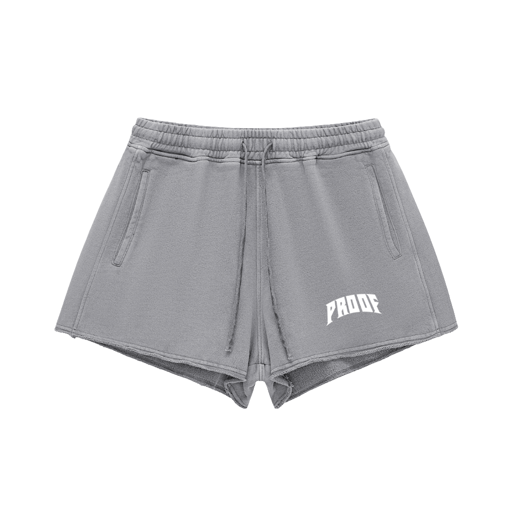 Raw Edge Drawstring Shorts