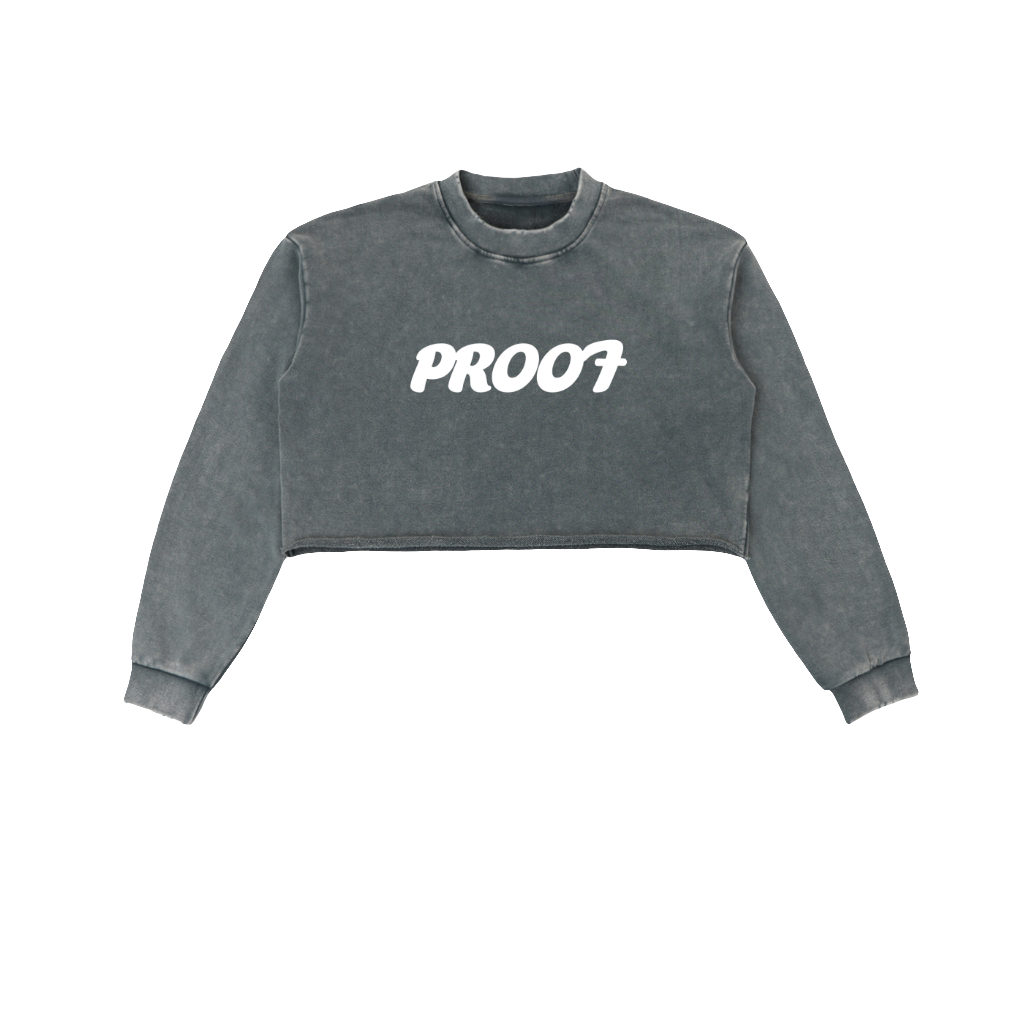 Raw Edge Cropped Sweatshirt