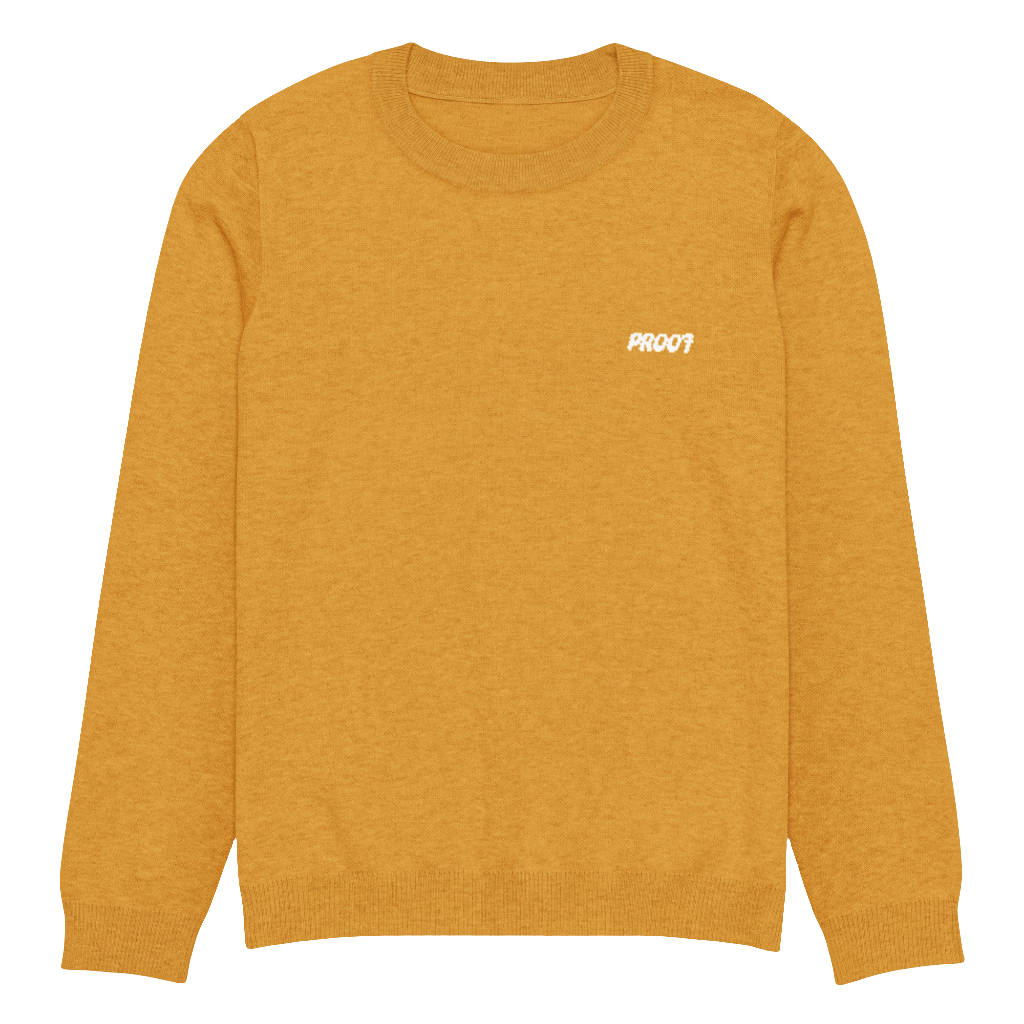 Knitted crew neck sweater