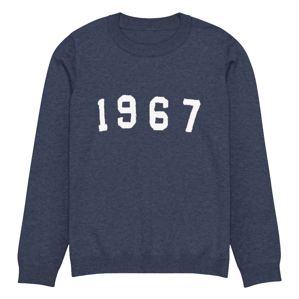 Knitted crew neck sweater