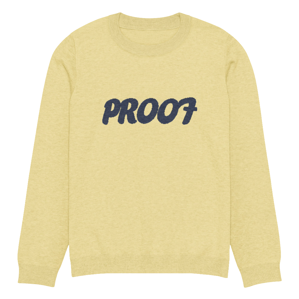 Knitted crew neck sweater