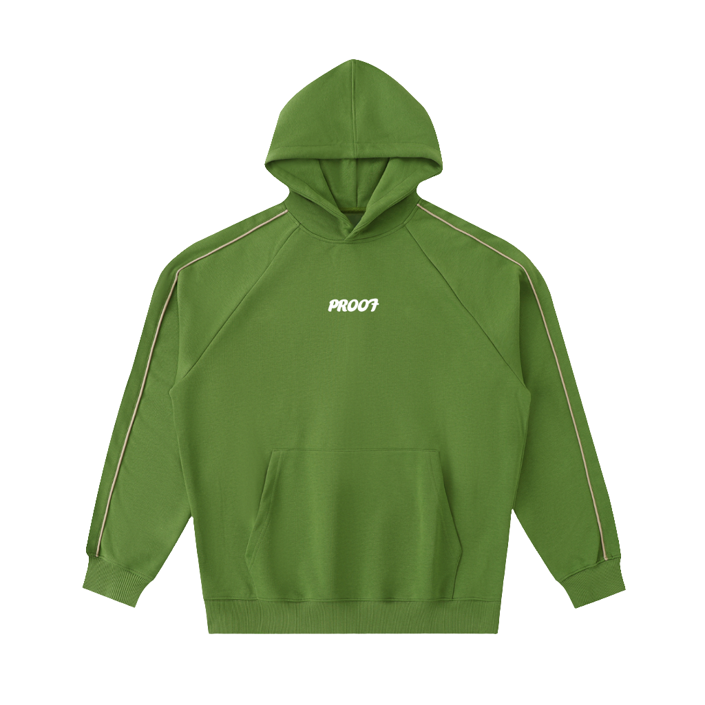 Contrast Piping Raglan Hoodie