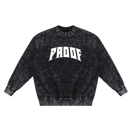 Snow Washed Hand-Frayed Sweatshirt