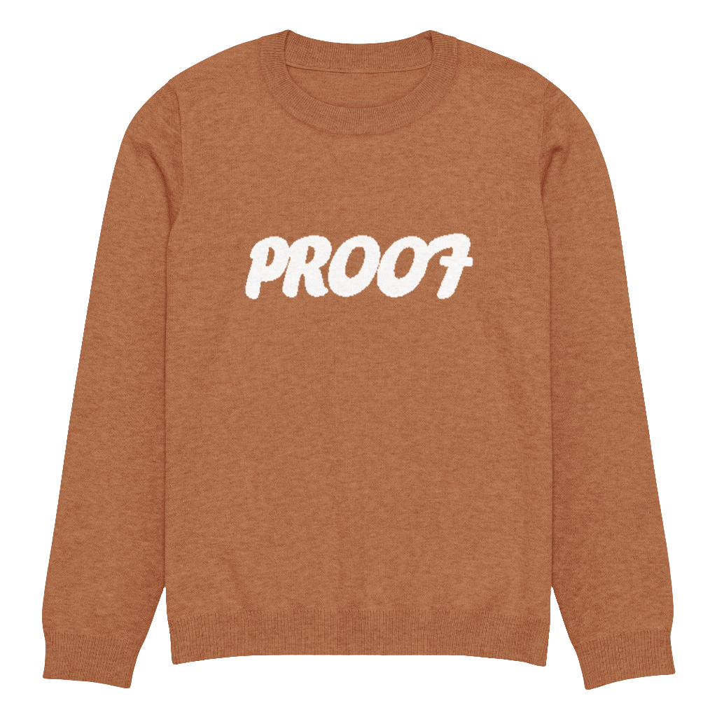 Knitted crew neck sweater