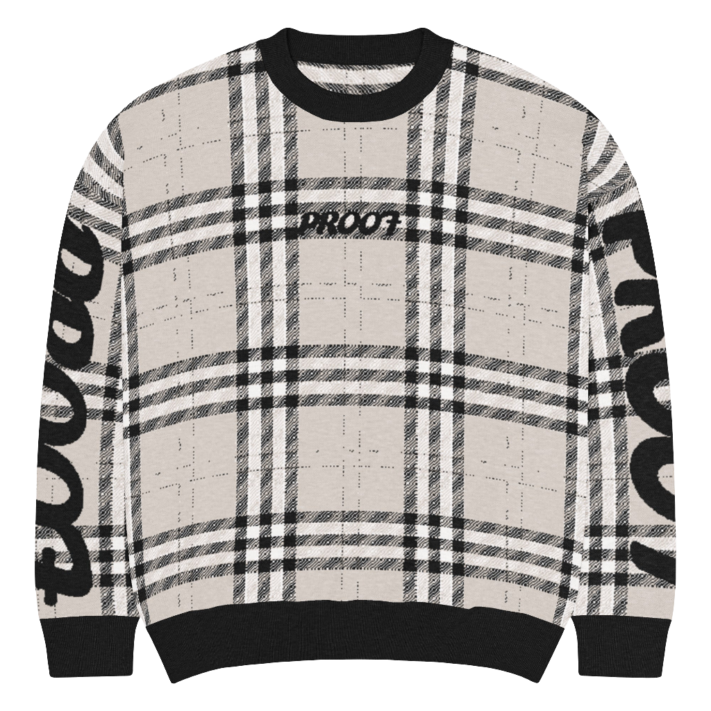 Relaxed fit knitted crew neck sweater