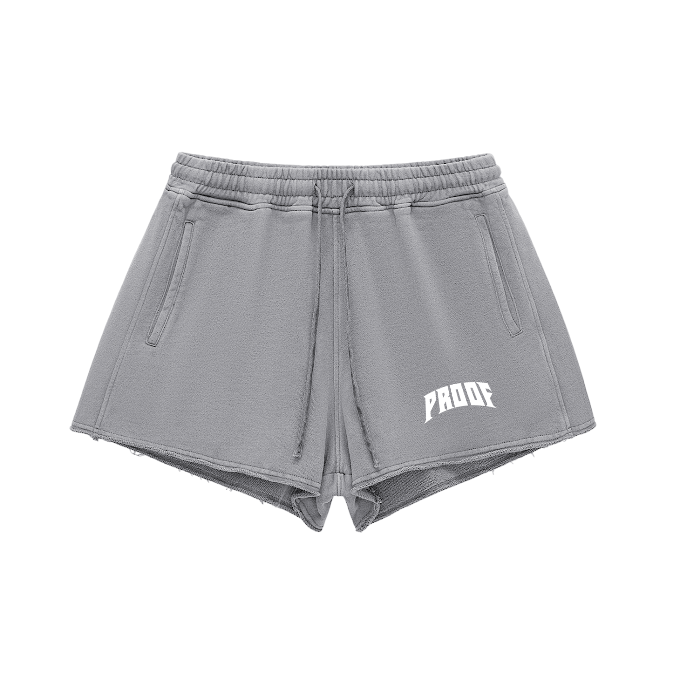 Raw Edge Drawstring Shorts