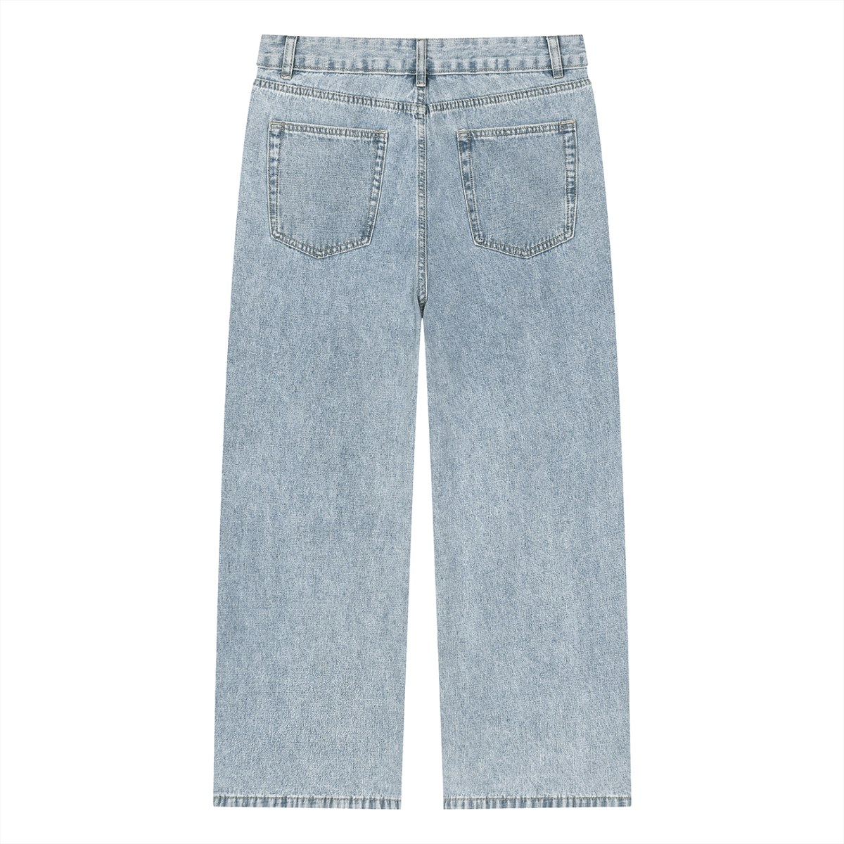 Vintage Wash Straight Leg Jeans