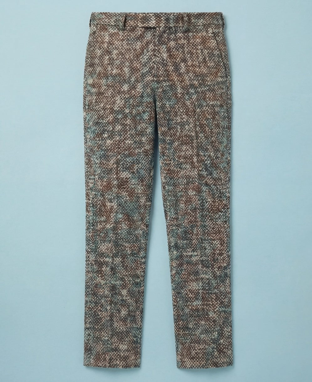 Tweed straight leg pant