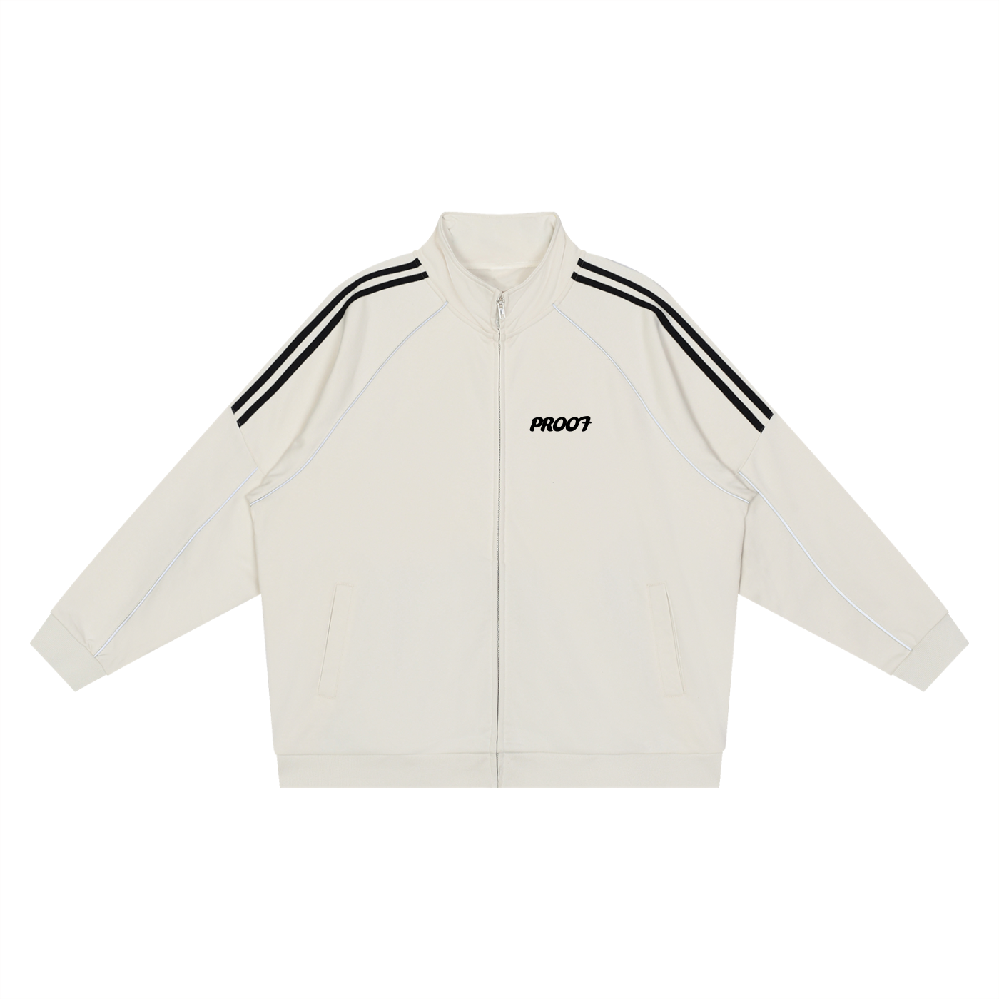 Striped Raglan Sleeve  Jacket