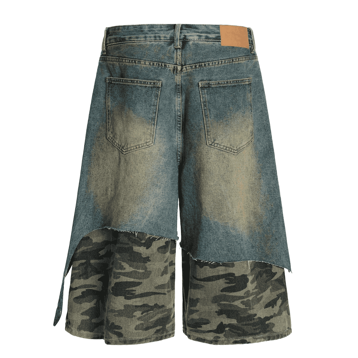Camouflage Denim Shorts