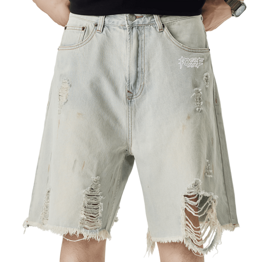 Distressed Denim Shorts