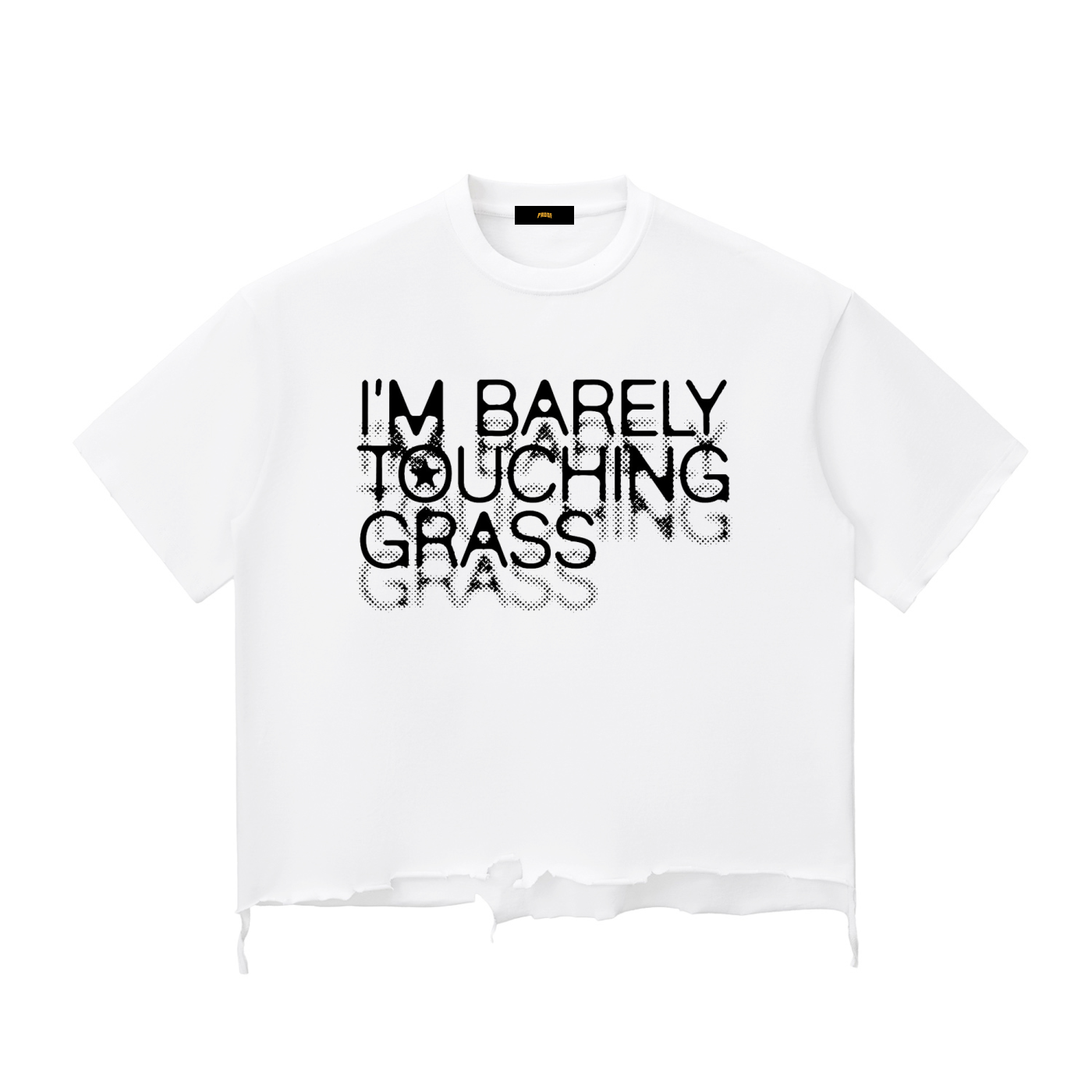 Snow Wash Raw-Hem Boxy T