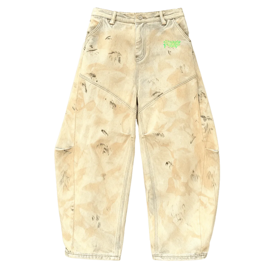 Wide-leg Curved Blade Jeans