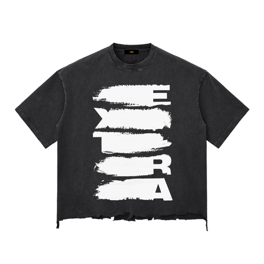 Snow Wash Raw-Hem Boxy T-shirt