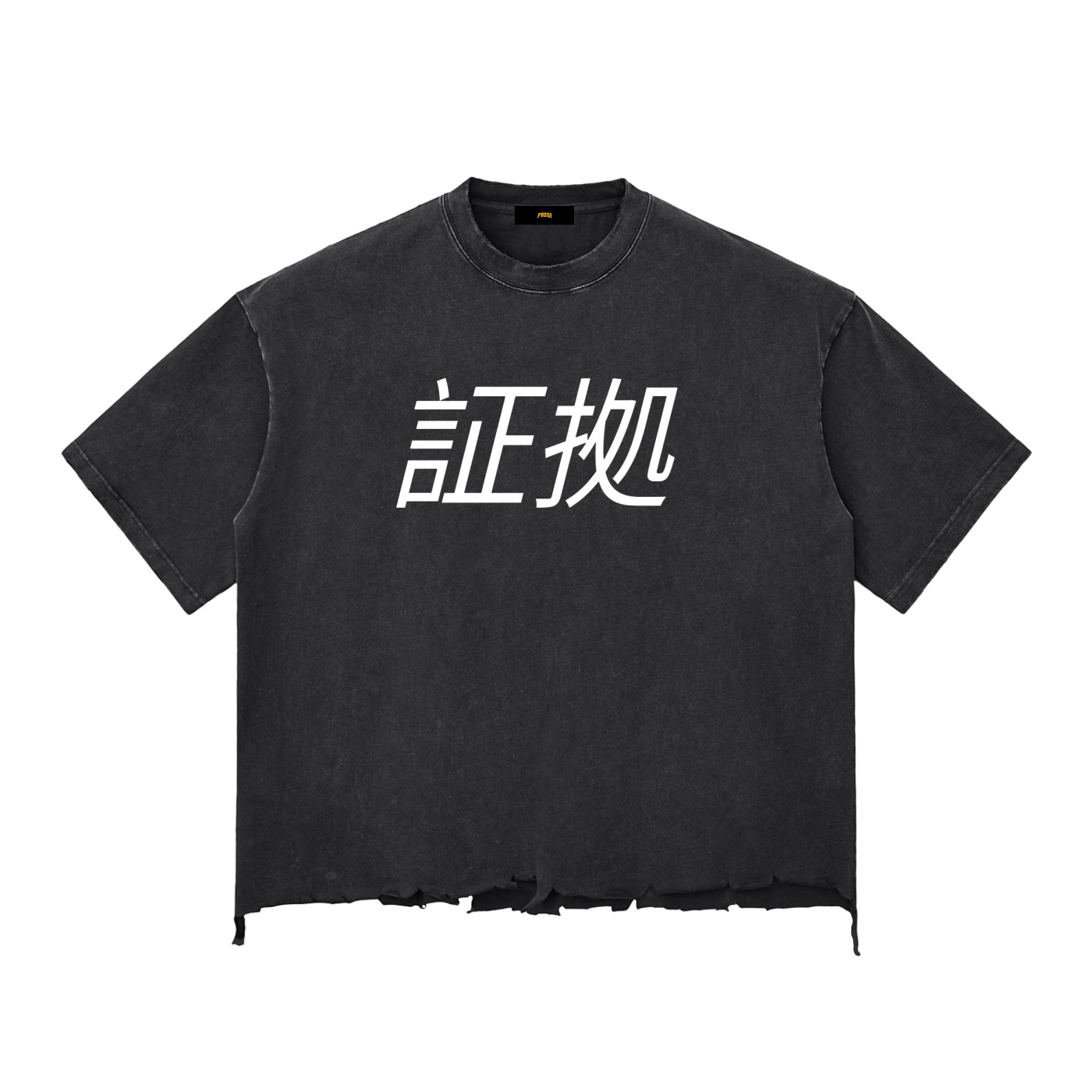 Snow Wash Raw-Hem Boxy T-shirt