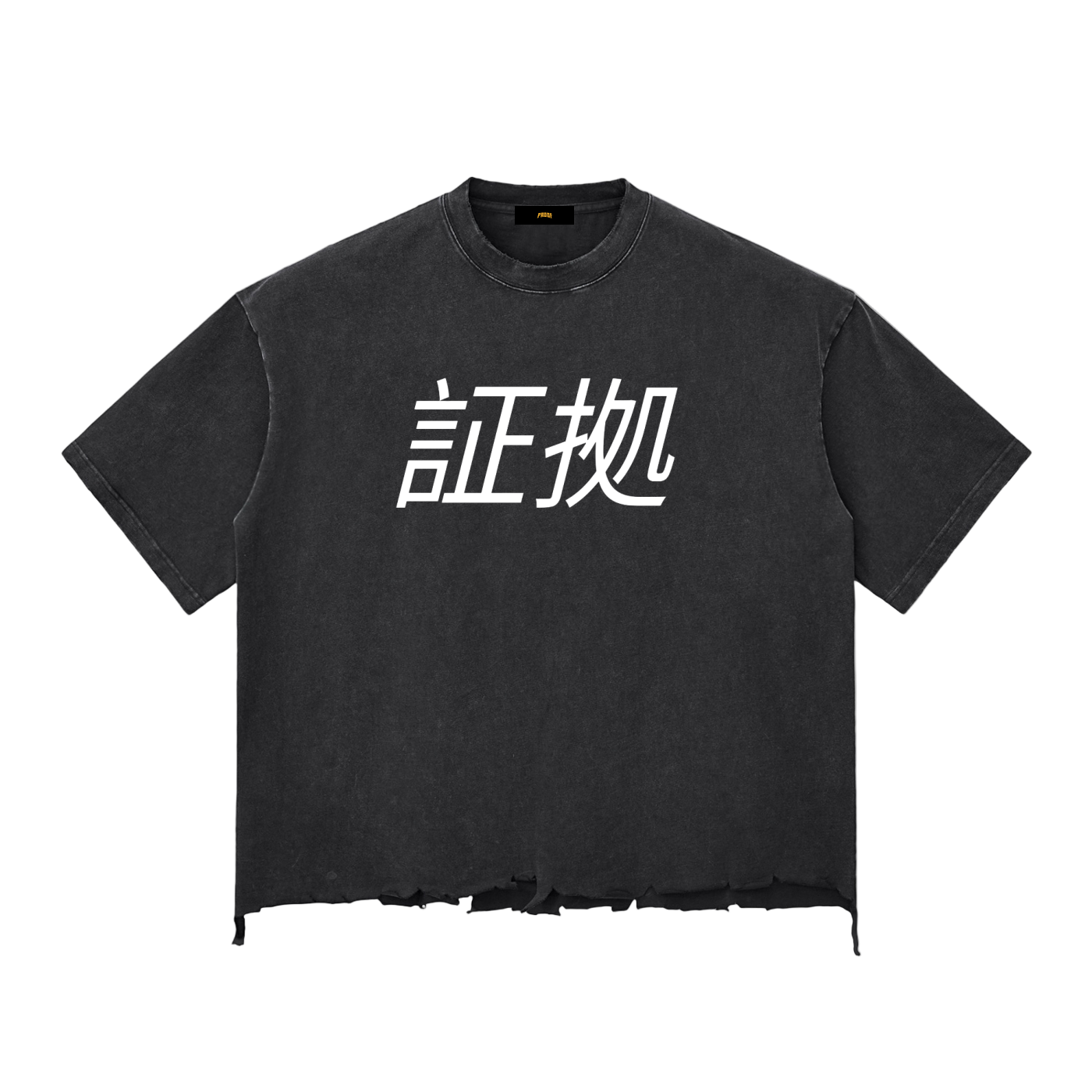 Snow Wash Raw-Hem Boxy T-shirt