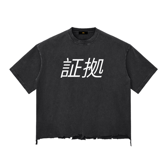 Snow Wash Raw-Hem Boxy T-shirt