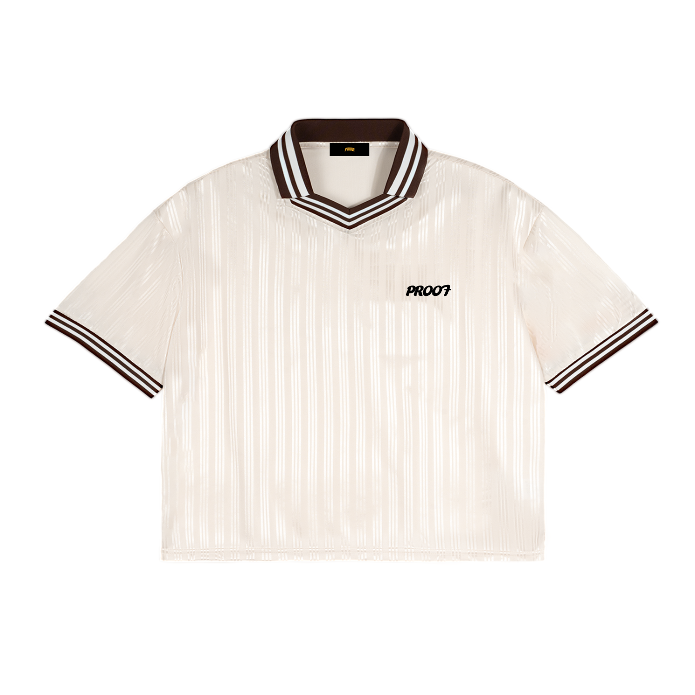Contrast Stripes Polo Collar T
