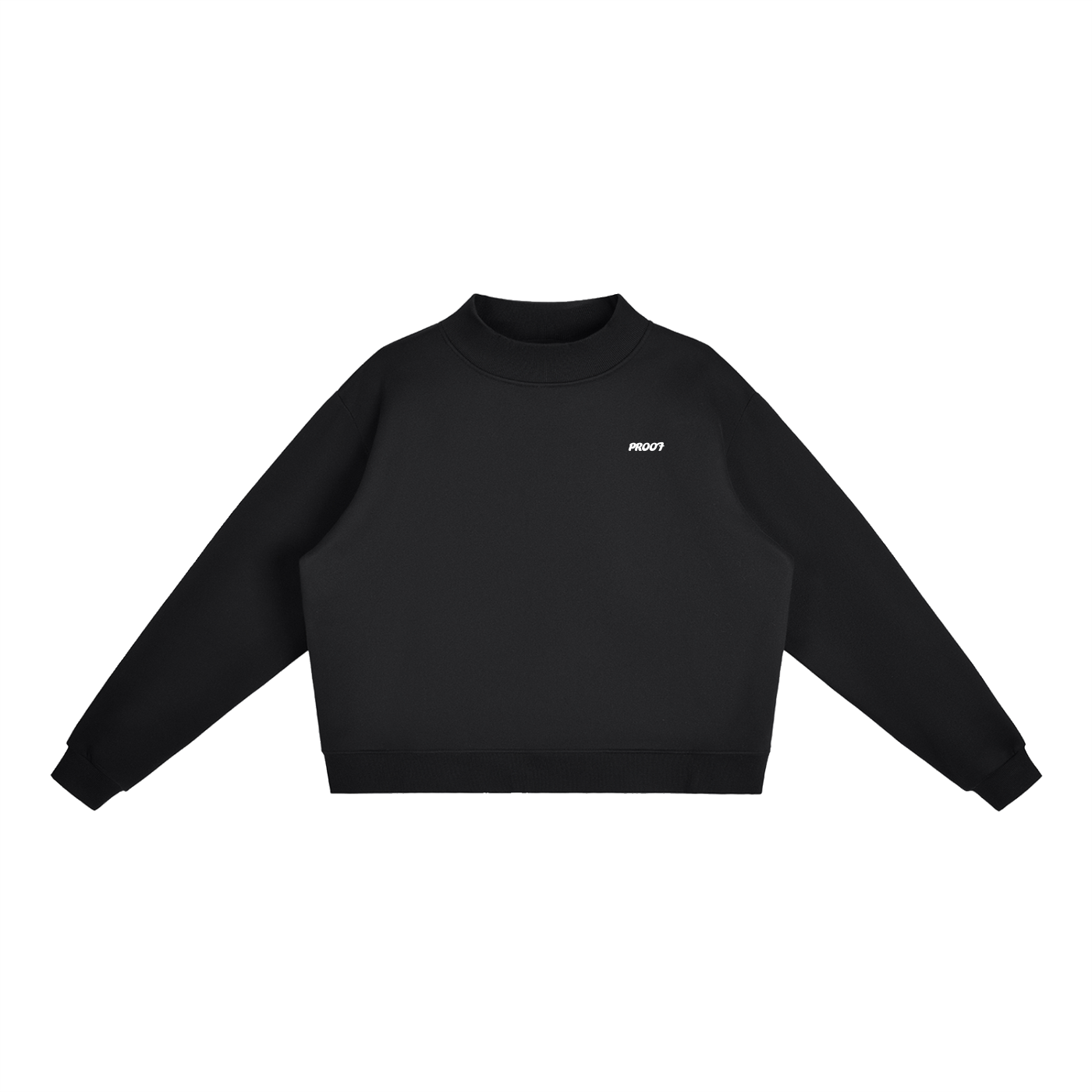 Mock-Neck Crew fleece Sweatshirt