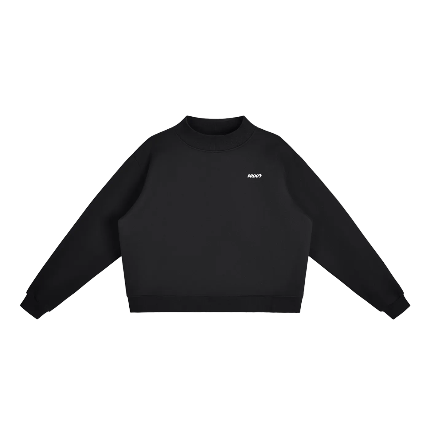 Mock-Neck Crew fleece Sweatshirt