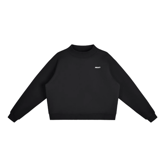 Mock-Neck Crew fleece Sweatshirt