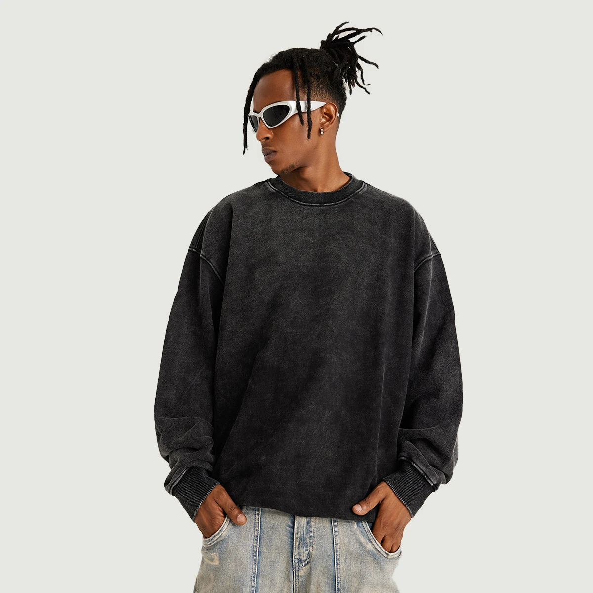 Active Heavyweight Oversized Faded Sweatshirt