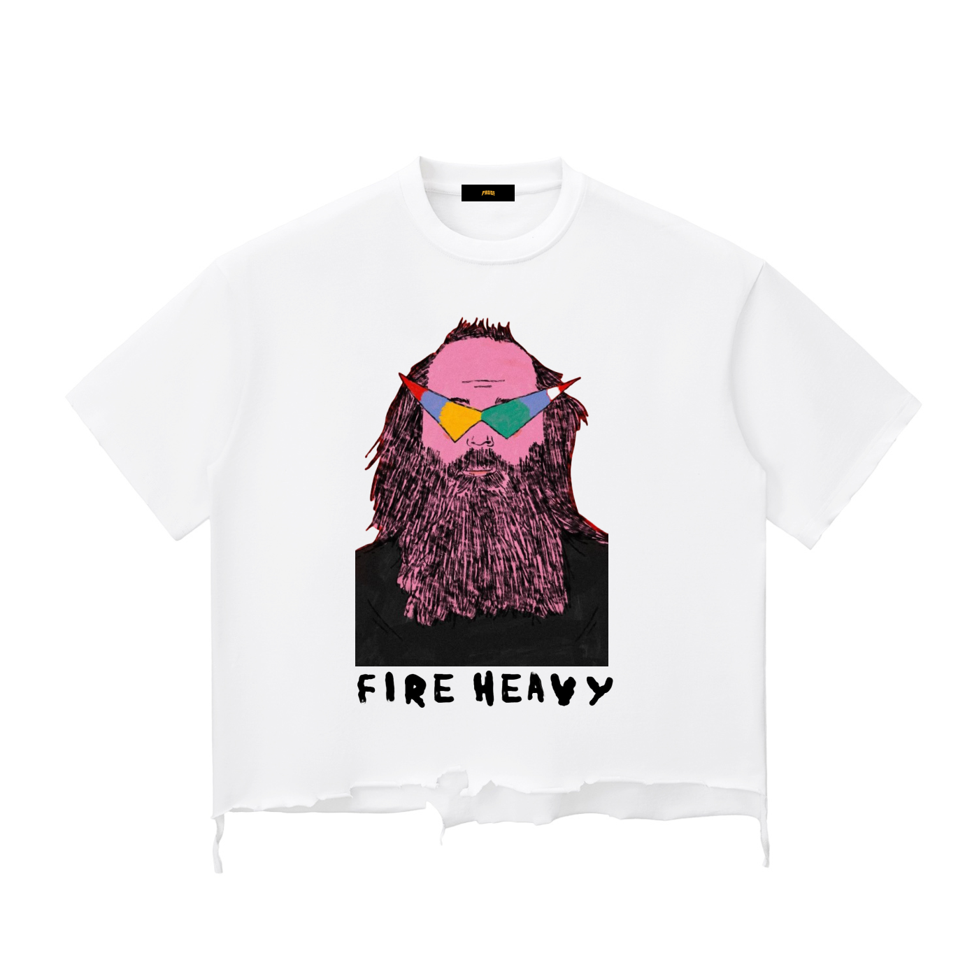 Snow Wash Raw-Hem Boxy T-shirt