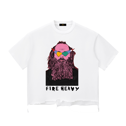 Snow Wash Raw-Hem Boxy T-shirt