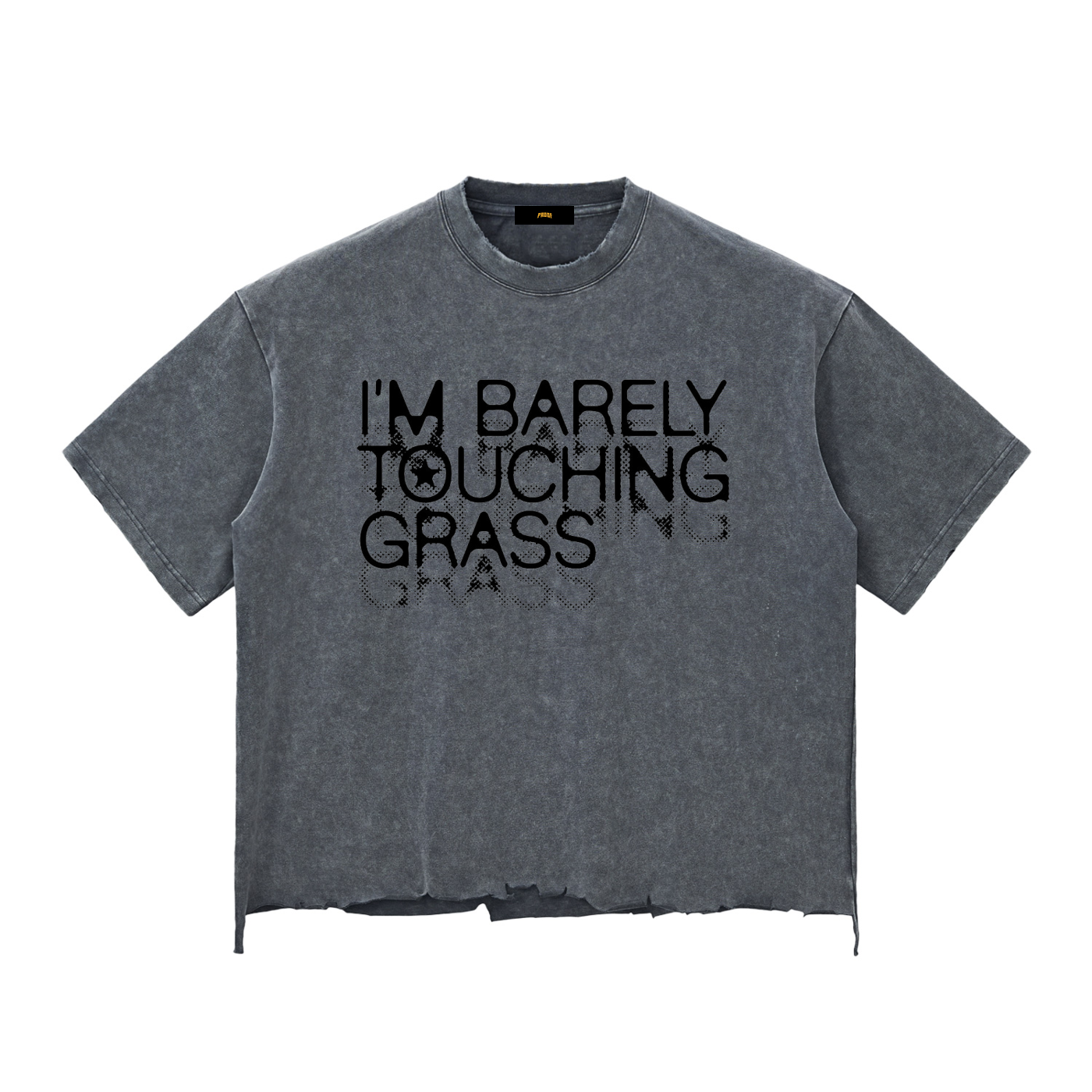 Snow Wash Raw-Hem Boxy T