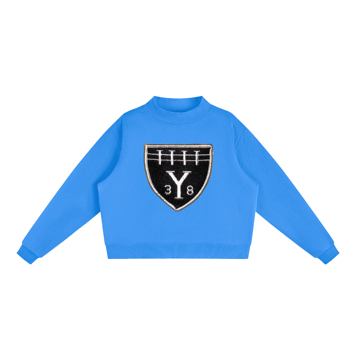 Fleece Mock-Neck Crew Sweatshirt