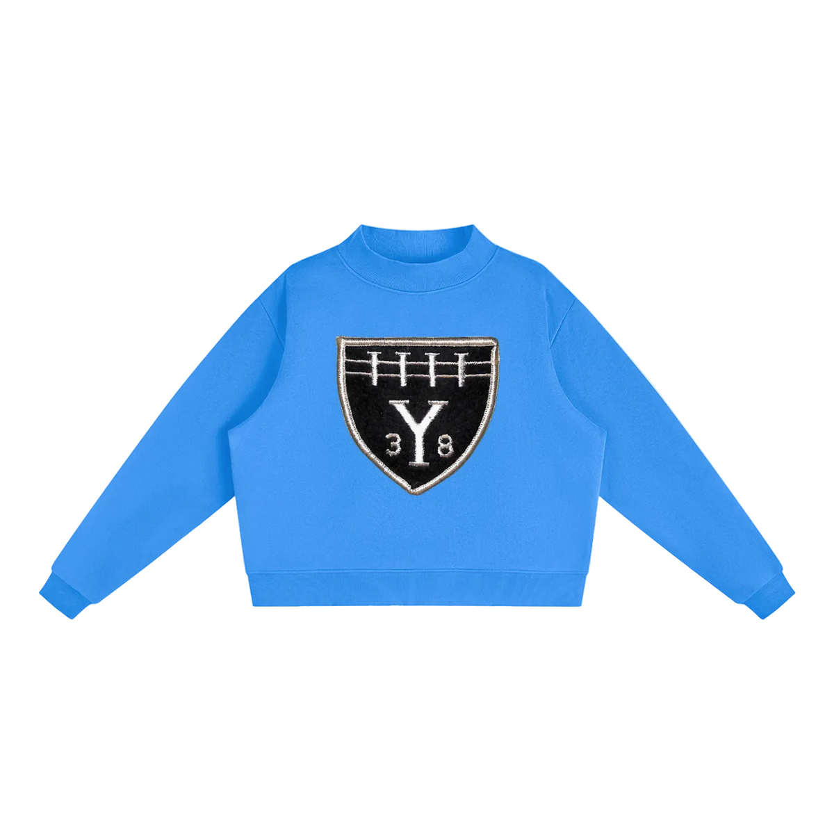 Fleece Mock-Neck Crew Sweatshirt