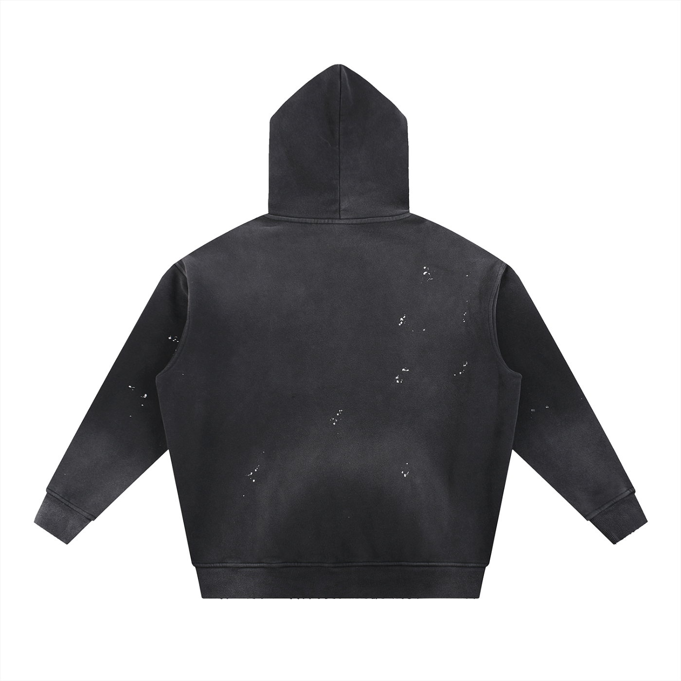 Vintage Washed Frayed Fleece Hoodie