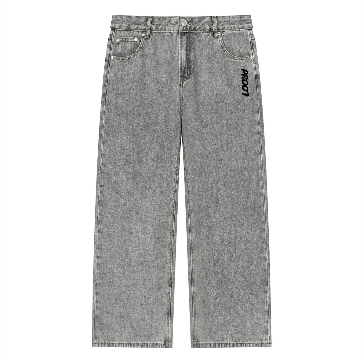 Vintage Wash Straight Leg Jeans