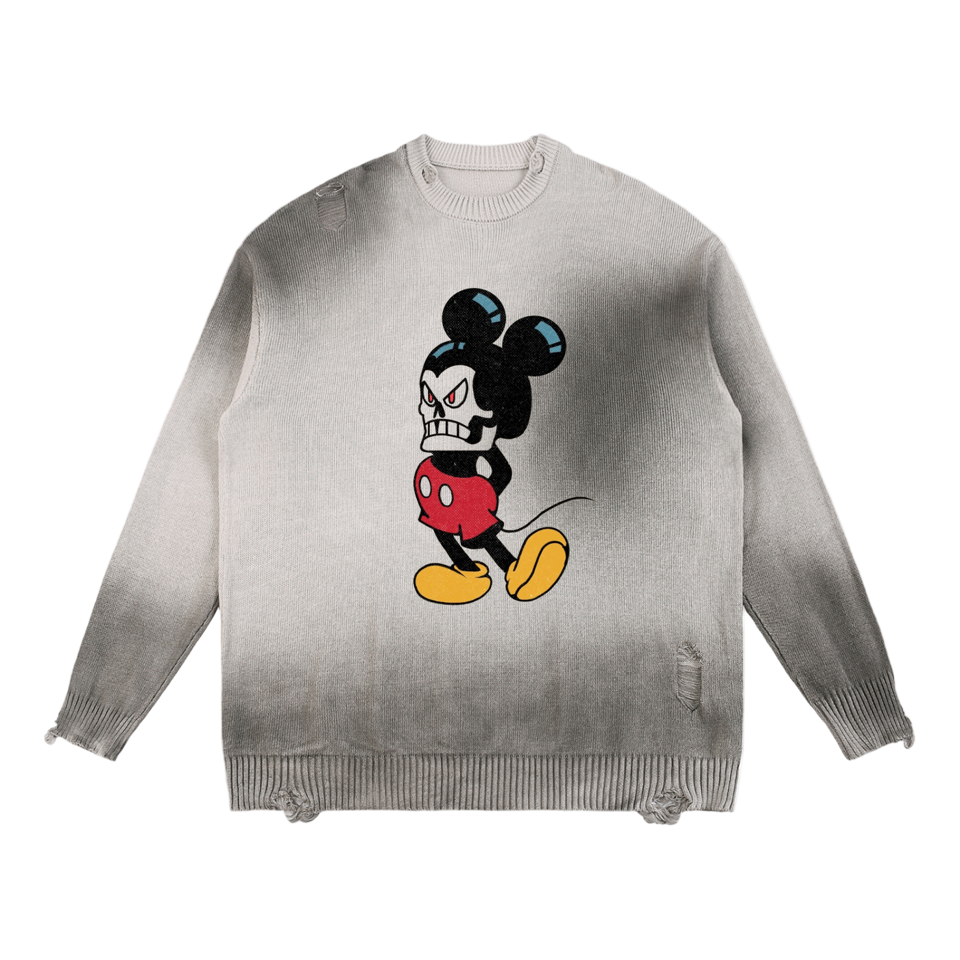 Distressed Ripped Crewneck sweater