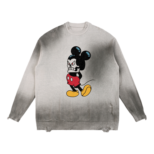 Distressed Ripped Crewneck sweater