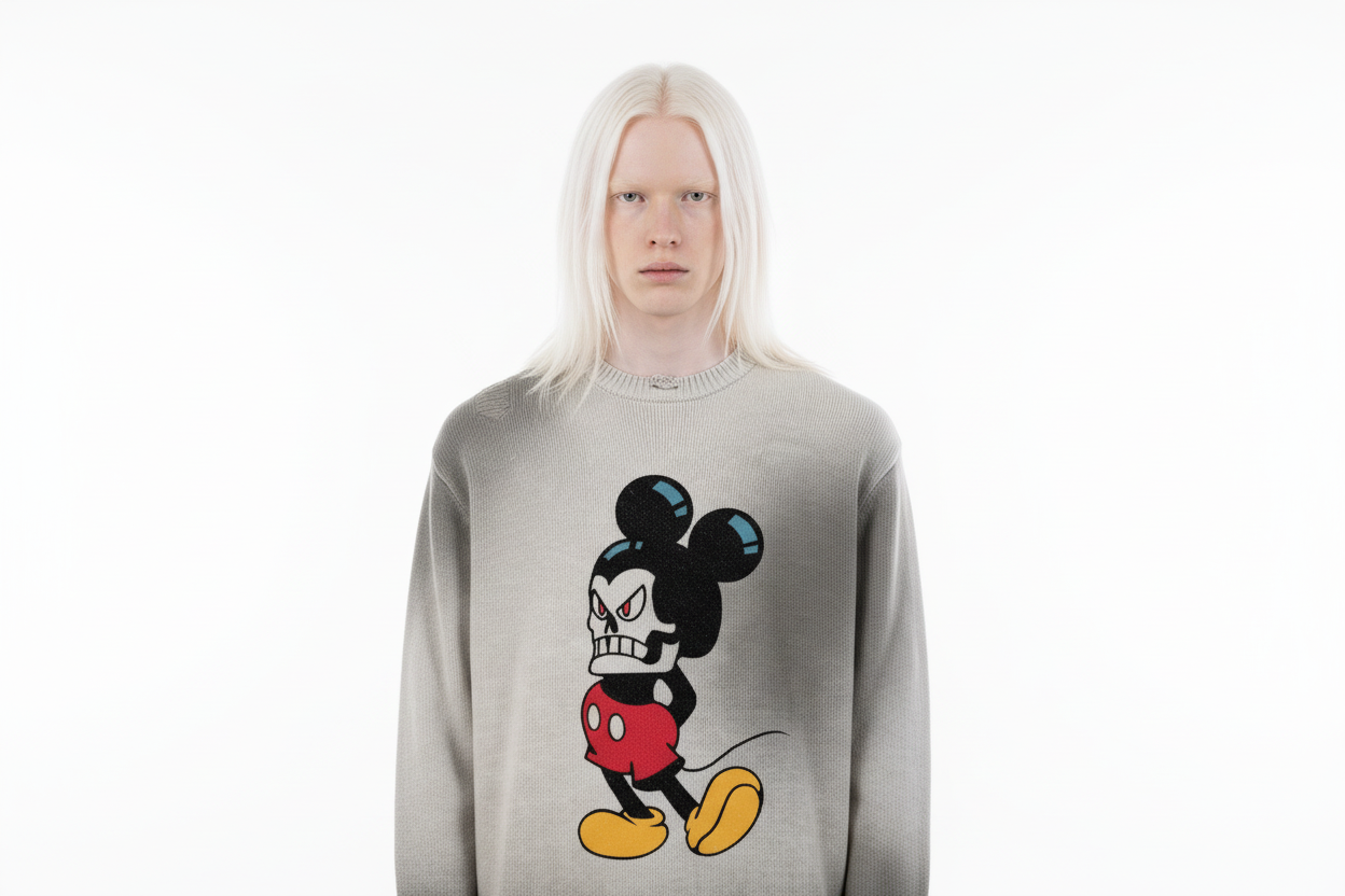 Distressed Ripped Crewneck sweater
