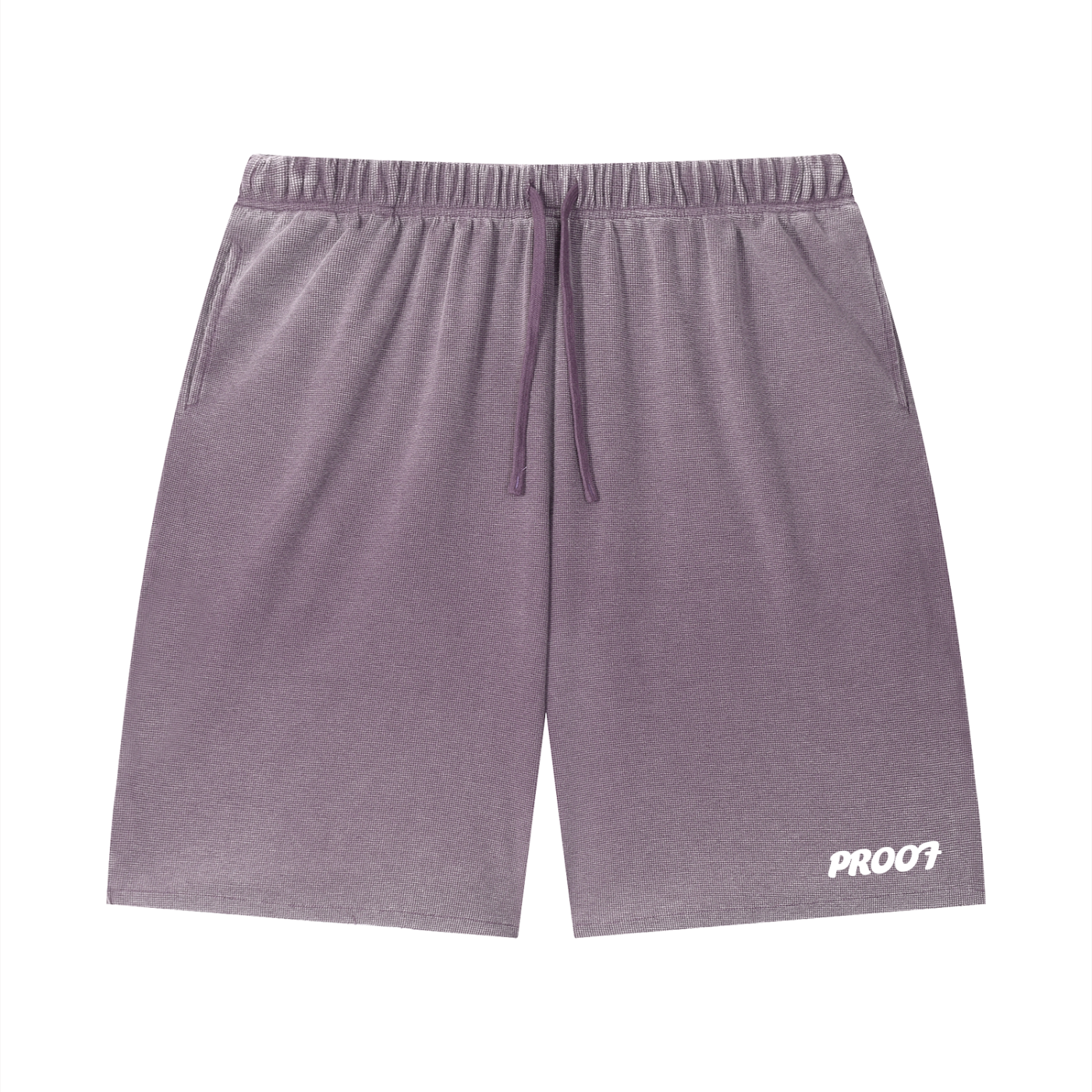 Vintage Wash Sunfade Waffle Raw Hem Shorts
